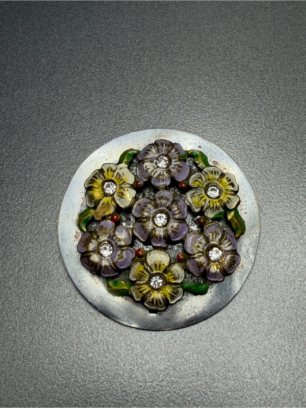 Vintage Czech Enamel Brooch #cz67